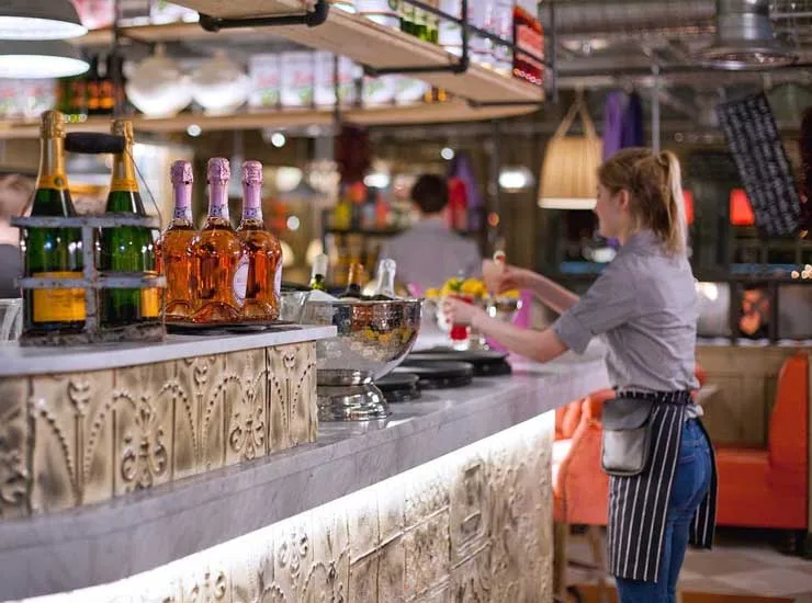 Outdoor tables at Bill's, Bond Street Chelmsford