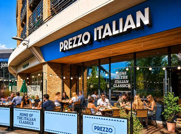 Pizza and pasta at Prezzo, Bond Street Chelmsford