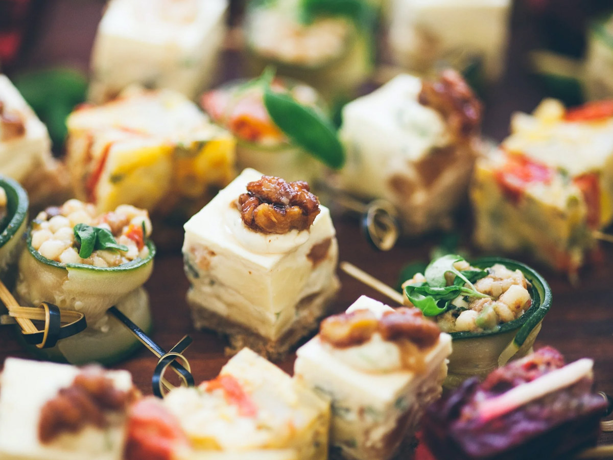 Canapés on skewers from Ann’s Smart School of Cookery