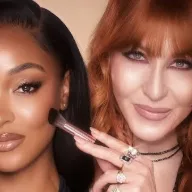 Charlotte Tilbury make-up artistry, blusher being applied to a model with a brush