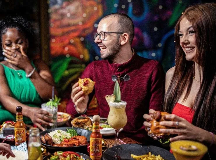 Sharing cocktail jugs and tapas at Las Iguanas, Bond Street Chelmsford