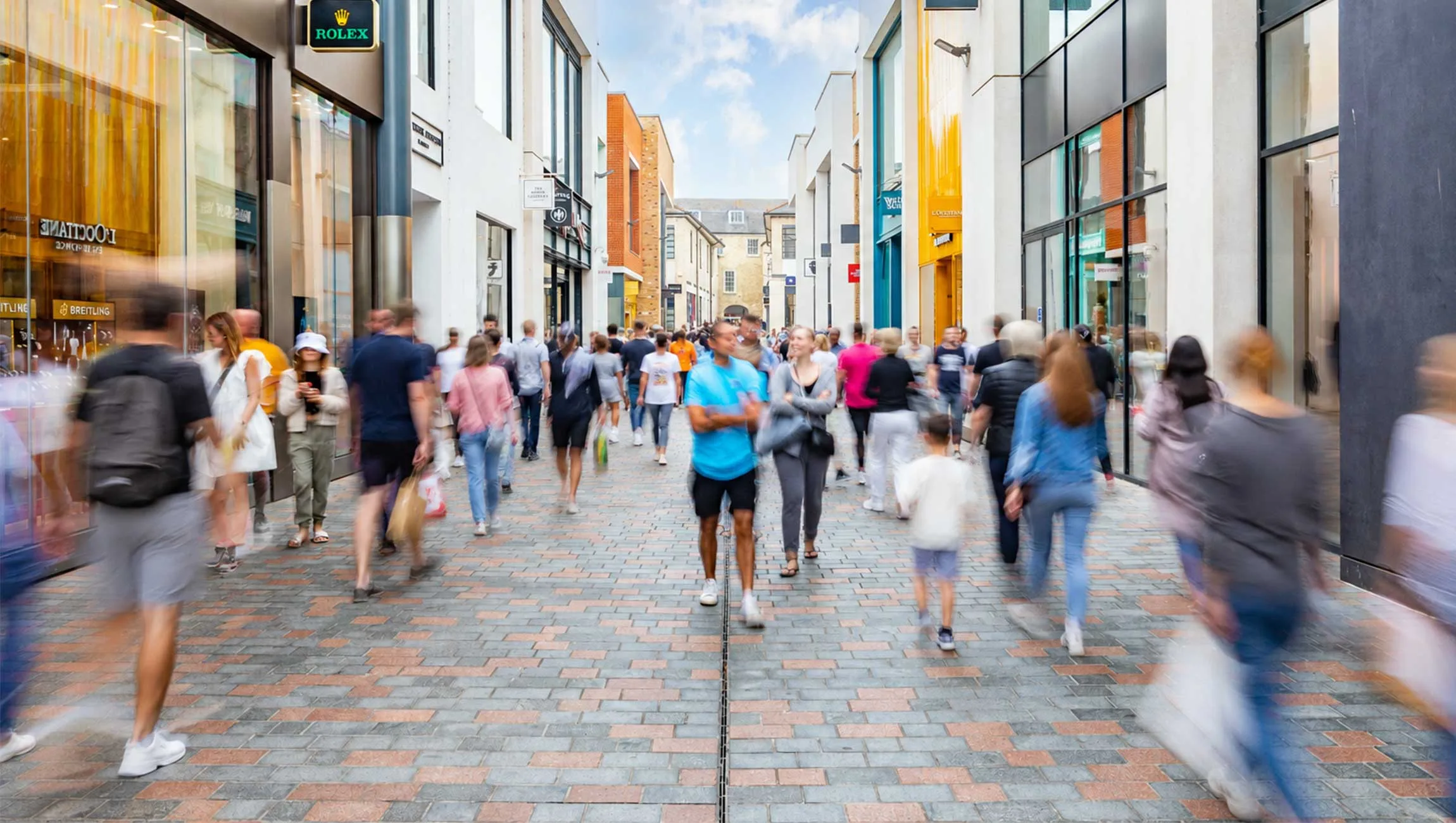 The open-air avenue beside the River Chelmer at Bond Street Chelmsford